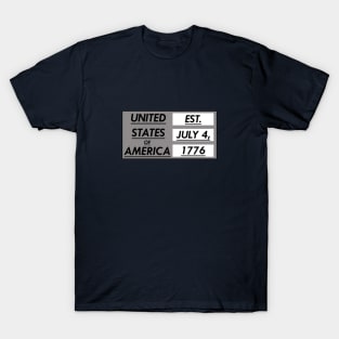 USA Black and White T-Shirt